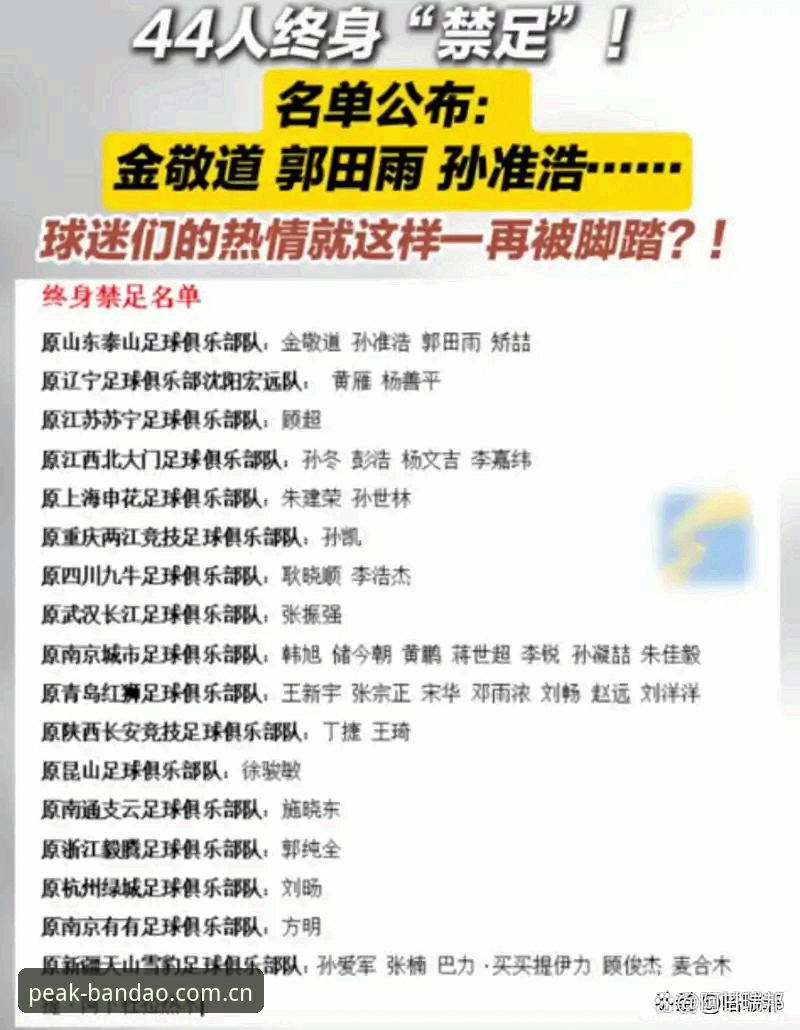 足协终身禁足vs五年禁赛：中国足球惩处力度与影响全面对比